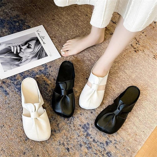 🏖️Summer Hot Sale 50% OFF🌼Plus-size Cut-Out Design Flat Mules