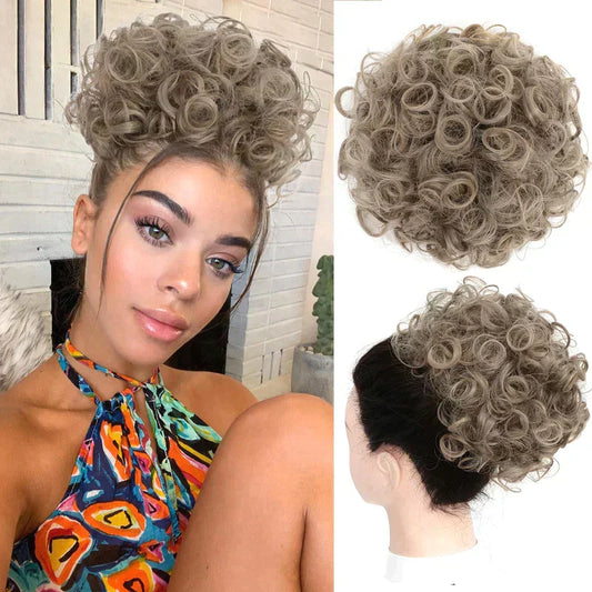 ⏳Time-Limited Special⏰Short, curly hairpiece – Chignon with elastic drawstring