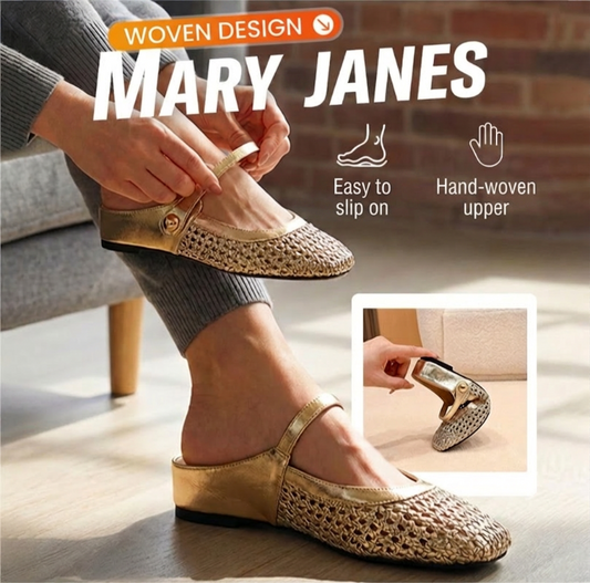 ⏳Time-Limited Special⏰Women's Woven Square-Toe Mary Jane Mules