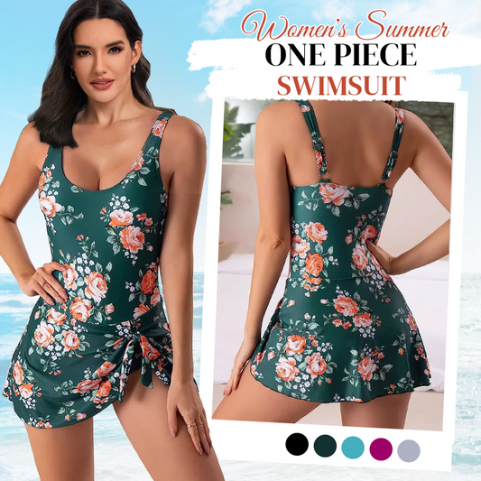 ⏳Time-Limited Special⏰Women's Tummy Control Tie Knot Swimsuit with Skirt – Full Coverage & Built-in Bra – Summer Essential 🌊