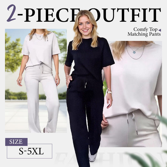 ✨❄️55% off ✨Women's Chic Top & Matching Pants 2-Piece Outfit