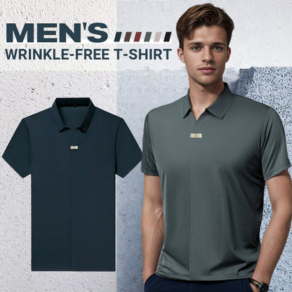 🎁Hot Sale 55% OFF⏳Men’s Casual Lapel Breathable Wrinkle-free T-shirt👔