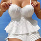 💕🌊Women‘s Steel Brace Solid Color Halter Split Bikini