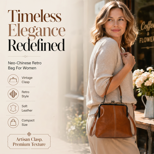 ⏳Time-Limited Special⏰Vintage Kiss-Lock Bag – 2-in-1 Carry & Organized