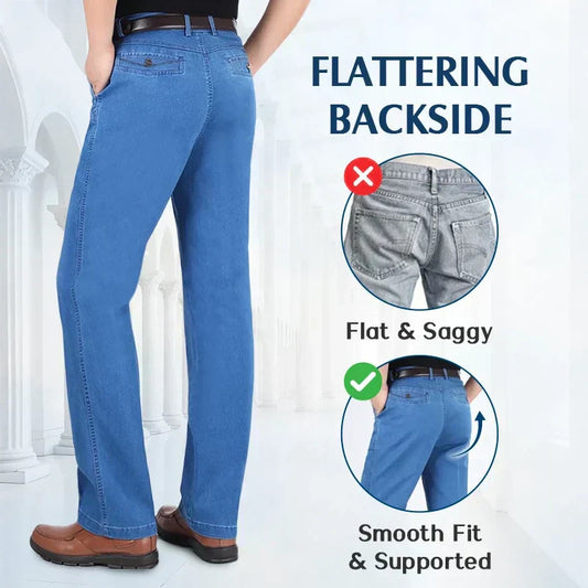 ⏳Time-Limited Special⏰Men's Slim Fit Hip-Lifting Jeans – High Waist, Straight Cut & All-Day Comfort for a Sharper Silhouette 👖🔥