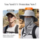 ⏳Time-Limited Special⏰Ventilated Fisherman Hat with Removable Face Shield – 2-in-1 Design, Cooling Ice Silk & Adjustable Fit – 360° Sun Protection 🎣