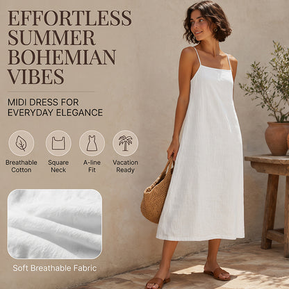 ⏳Time-Limited Special⏰Women's Casual Solid Color Slip Dress