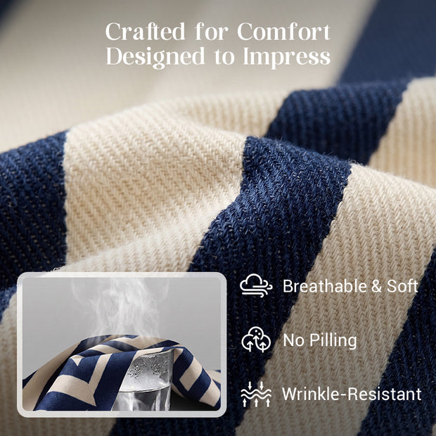 Coordinated striped set styling detail