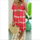 ⏳Time-Limited Special⏰Tie-Dye Striped Short Sleeve T-Shirt Dress – Soft & flowy – Perfect for summer, beach or casual days – comfortable and stylish 🌊✨