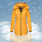 🔥HOT SALE 49% OFF✨Winter women's mid-length padded jacket warm solid color hooded jacket