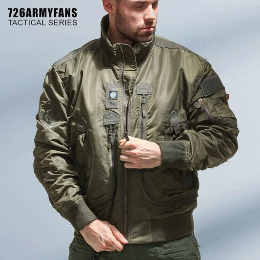 726 Military Fan Air Force Tactical Standing Collar Pilot Jacket