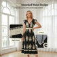 ⏳Time-Limited Special⏰Women's V-Neck Baroque Print Flowy Maxi Dress