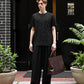 Men’s Short Sleeve Top & Wide Leg Pants 2-Piece Set