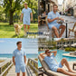 ⏳Time-Limited Special⏰Men's Summer 2-Piece Polo & Shorts Set