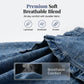 ⏳Time-Limited Special⏰Open-Front Denim Jacket – No buttons, easy on/off. Flattering ruffle trim, breathable fabric. Classic blue wash. A versatile wardrobe staple. 🌿✅