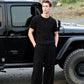 Men’s Short Sleeve Top & Wide Leg Pants 2-Piece Set