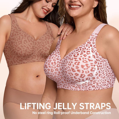 ⏳Time-Limited Special⏰Super Firming Wirefree Jelly Bra with Leopard Print 👍