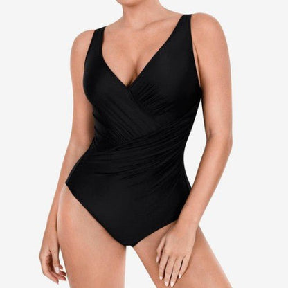 🌸Limited-time discount👙Slimming deep  V-neck swimming suit✨