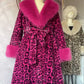 ⏳Time-Limited Special⏰Women's Leopard Print Fluffy Faux Fur Coat with Belt🔥🔥