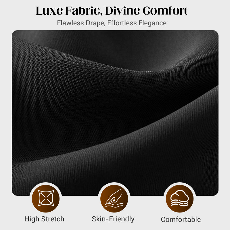 Close view of the jumpsuit fabric characteristics