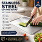 ⏳Time-Limited Special⏰304 Stainless Steel Cutting Board – double-sided, hygienic, moisture-resistant & easy to clean. Say goodbye to stains & odors! 🛡️✨