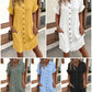 ⏳Time-Limited Special⏰Women's Buttoned Short Sleeve Pocket Casual Shirt Dress