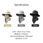 ⏳Time-Limited Special⏰Ventilated Fisherman Hat with Removable Face Shield – 2-in-1 Design, Cooling Ice Silk & Adjustable Fit – 360° Sun Protection 🎣