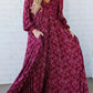 ⏳Time-Limited Special⏰Women’s Floral Rayon Smocked-Waist Maxi Dress – Fully Lined, Pockets & Vintage Sleeves 🌸👗