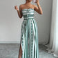 ⏳Time-Limited Special⏰Geometric Jumpsuit with Halter Neckline & Side Slit – Unique print & elastic back – Versatile, perfect for summer parties or resort wear ✨