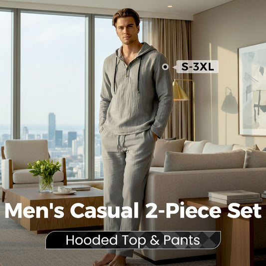 ⏳Time-Limited Special⏰Men's Hooded Casual Loose Top & Pants 2-Piece Set
