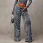 ⏳Time-Limited Special⏰Women's Sequin Sparkle Wide Leg Pants with Elastic Waistband✨