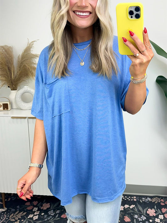 🌞2025 Summer New💕Women's Raw Edge Boxy Tee