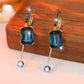 ⏳Time-Limited Special⏰Vintage Synthetic Diamond Earrings – Geometric, Dangling, Clip-On ✨