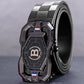 🐊Leather belt for men with elegant crocodile leather pattern, with automatic buckle and made of cowhide.