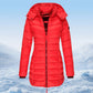 🔥HOT SALE 49% OFF✨Winter women's mid-length padded jacket warm solid color hooded jacket