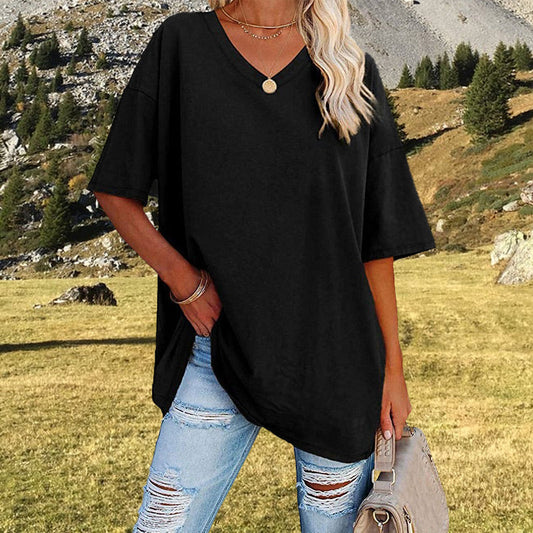 ⏳Time-Limited Special⏰Women's Casual Loose V-neck T-shirt