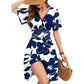 ⏳Time-Limited Special⏰Women’s Ruffle Sleeve Sundress – Flattering V-Neck, Wrap Waist & Stretchy Smocked Back ✨