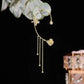 ⏳Time-Limited Special⏰Simple ear clips with butterfly and flower motifs & tassels – elegant & comfortable, no piercing required 🌸🦋