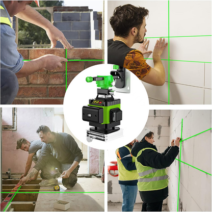⏳Time-Limited Special⏰Professional Green Laser Level, 360° Self-Leveling Cross Line Laser Level Tool for Tiling, Construction & Home Renovation