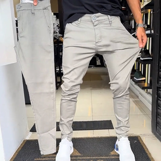 Men’s Slim-Fit Casual Solid Color Pants（50% OFF）