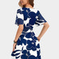 ⏳Time-Limited Special⏰Women’s Ruffle Sleeve Sundress – Flattering V-Neck, Wrap Waist & Stretchy Smocked Back ✨