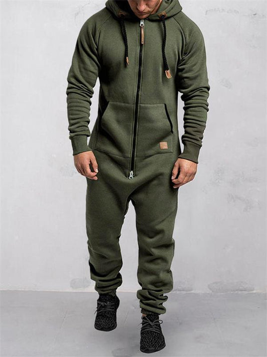 ⏳Time-Limited Special⏰Hooded Fleece Solid Color Jumpsuit