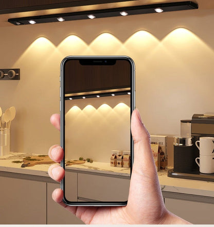 ⏳Time-Limited Special⏰Motion Sensor LED Cabinet Light – 3 color temperatures, dimmable, USB rechargeable, magnetic. No blue ray, 60-day battery. Light up dark corners! 🛡️✨