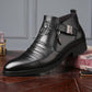 ⏳🔥Special Offer-Save 50%🔥👞Men's Leather Ankle Boots with Double Side Zipper and Pointed Toe🔥Free Shipping📦