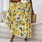 🌸2025 New Fashion🌸 Women’s Elegant Lemon Print Spaghetti Strap Flowy Long Dress