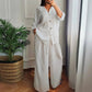 🌺HOT SALE 49% OFF🌺Hem Drawstring Top Wide-Leg Pants 2-Piece Set