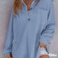 🔥Limited Time 50% OFF🔥Women’s Loose Solid Color Waffle Knit Shirt