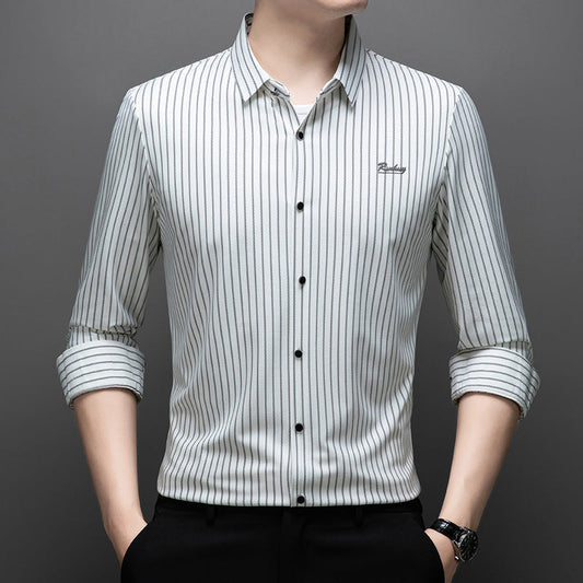 Men's Classic Wrinkle-Free Striped Shirt