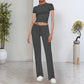 ⏳Time-Limited Special⏰Women's T-Shirt & Pants Set – Solid Color, Straight Leg, Casual 🍂