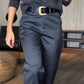 Unisex High Waist Casual Straight Blazer Pants